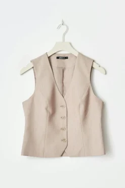 Short v-neck vest