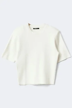 Shoulder pad knitted top