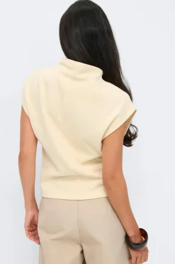 Soft funnel neck top