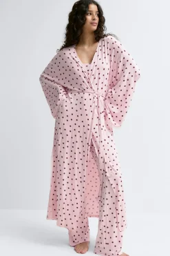 Soft lace loungewear robe