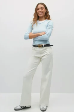 Soft touch crew neck top