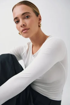Soft touch crew neck top