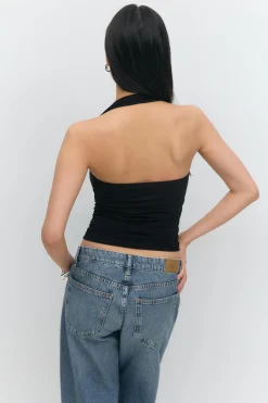 Soft touch halterneck top