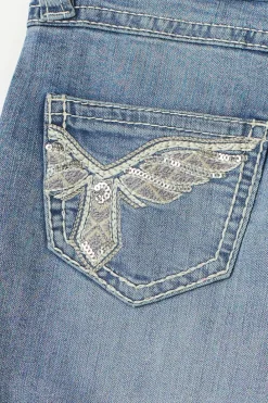 Sparkle low flare jeans