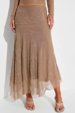 Sparkle midi skirt
