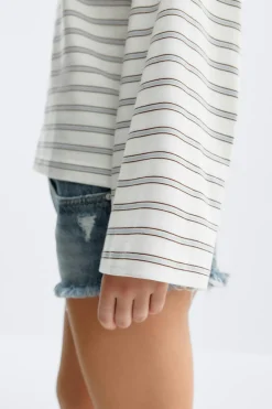 Stripe long sleeve tee