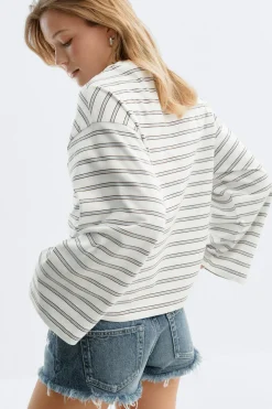 Stripe long sleeve tee