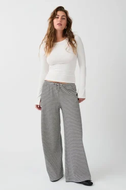 Striped soft trousers