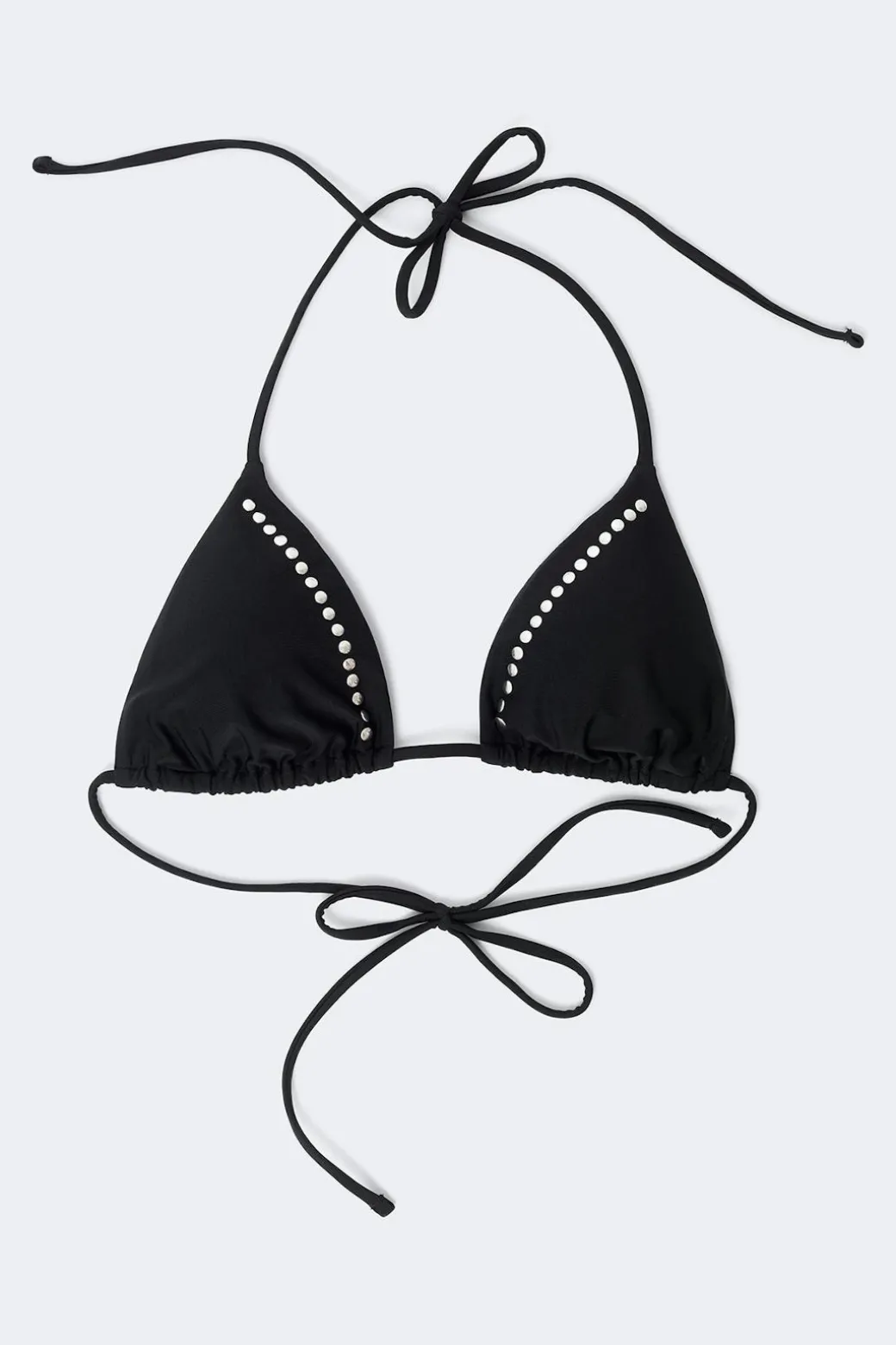 Studded triangle bikini top