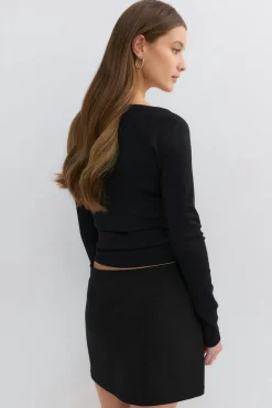 Tailored mini skirt