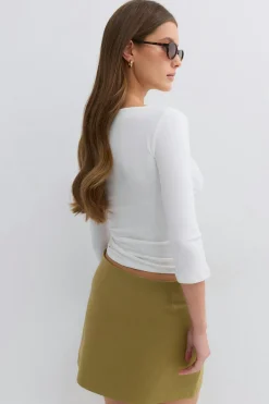 Tailored mini skirt