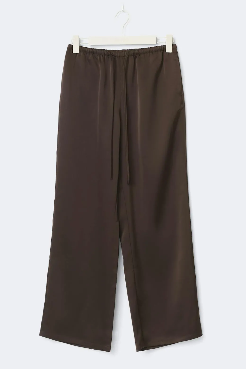 Tall drawstring satin trousers
