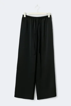 Tall drawstring satin trousers
