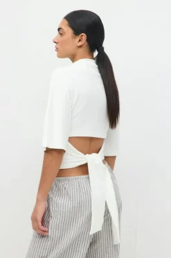 Tie back tee