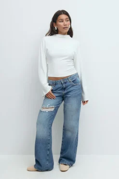 Tie back wide sleeve top