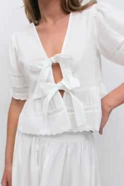 Tie blouse