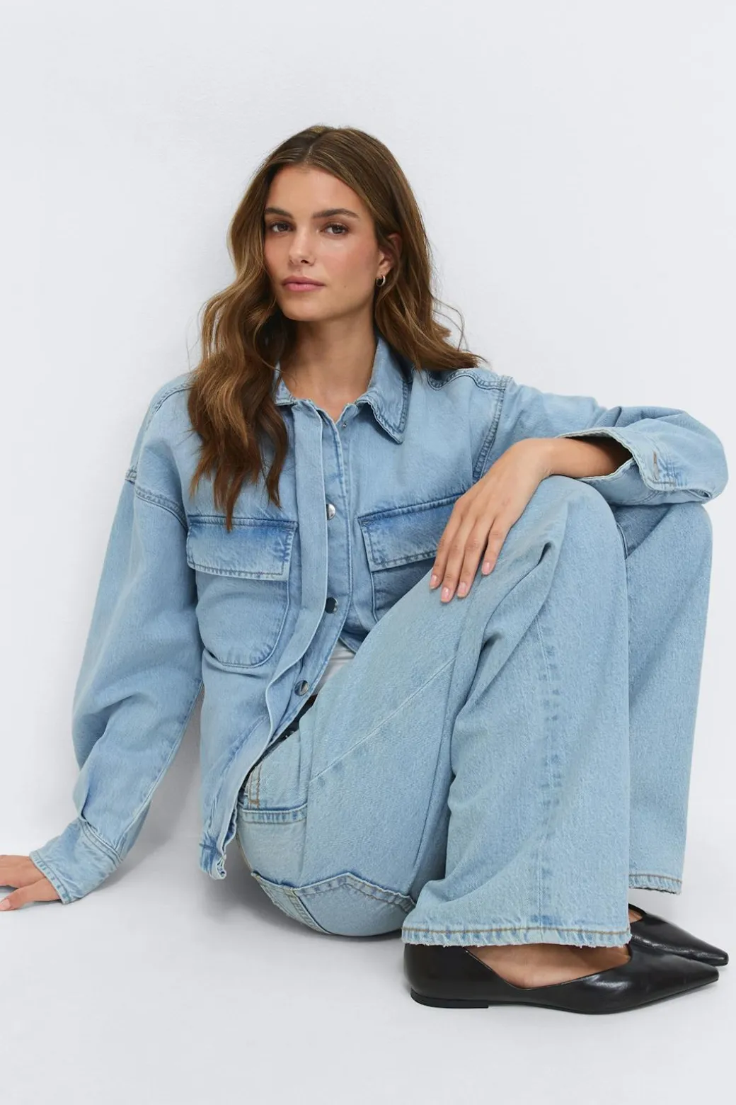 Tie denim shirt