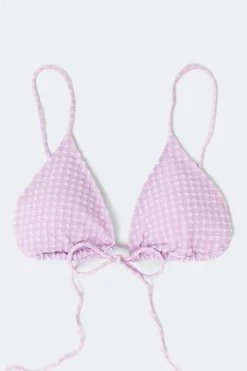 Triangle front tie bikini top