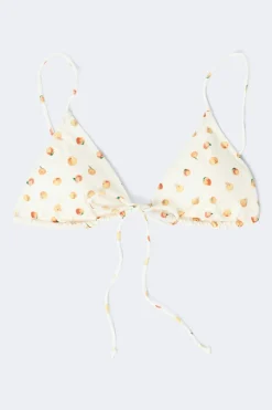 Triangle front tie bikini top