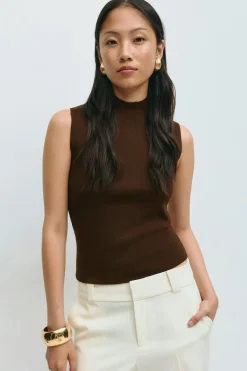 Turtleneck knitted top