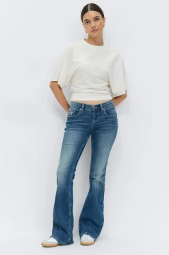 Ultra low bootcut jeans