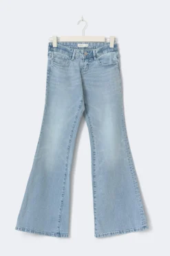 Ultra low flare petite jeans