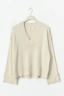 V-neck knitted sweater