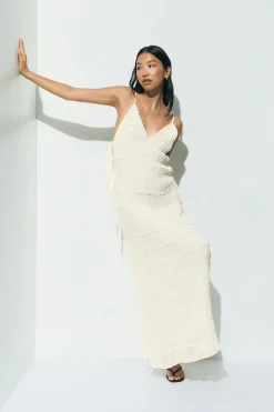 V-neck maxi dress