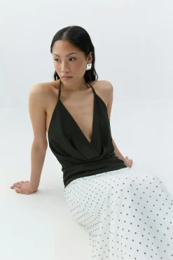 Waterfall neck singlet