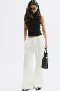 Wide drawstring trousers
