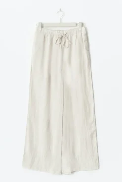 Wide linen trousers