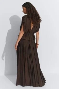 Wide maxi skirt