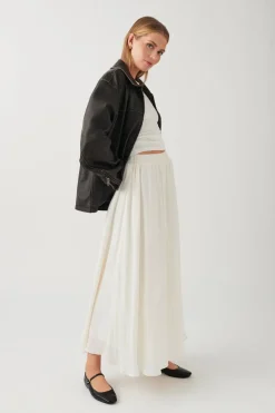 Wide maxi skirt