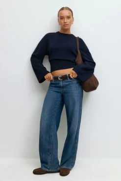 Wide sleeve knitted top