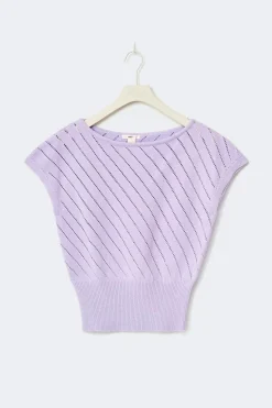 Y boatneck knitted top