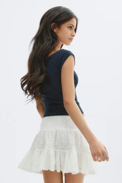 Y broderie anglais skirt