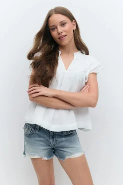 Y chunky denim shorts