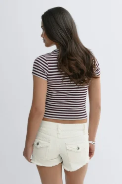 Y chunky denim shorts