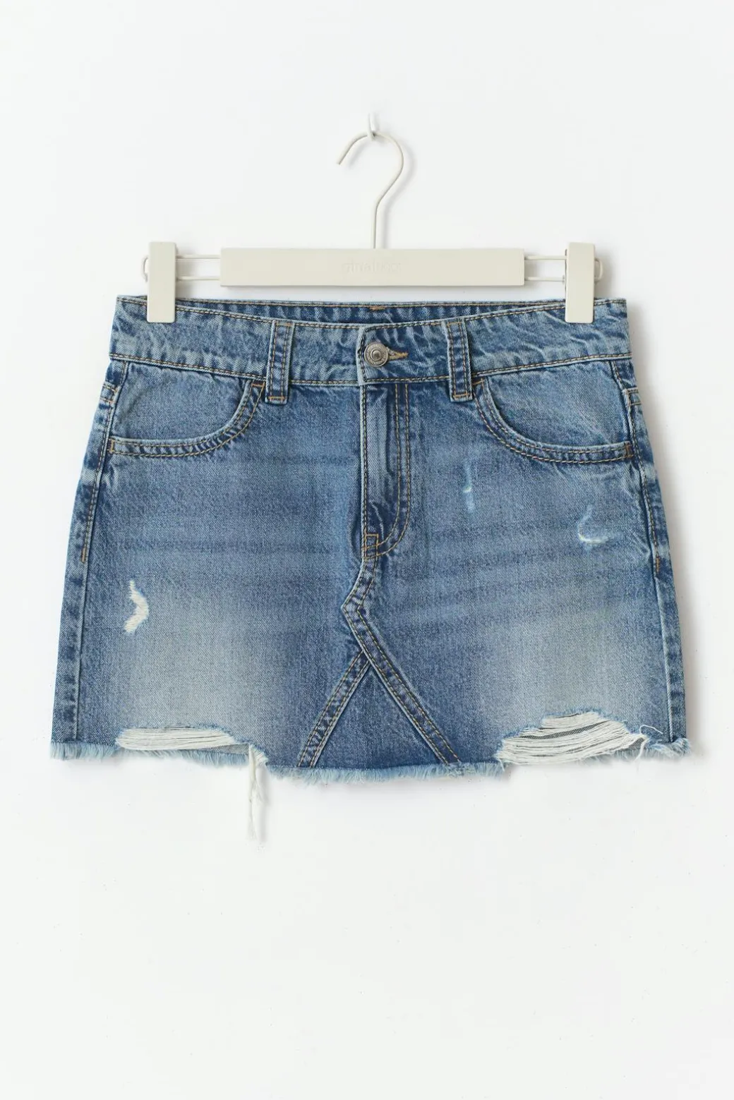 Y denim skirt
