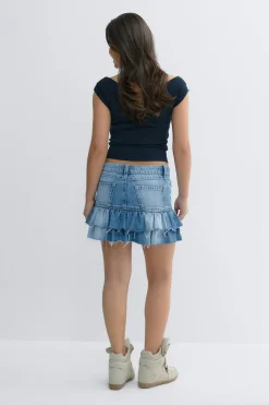 Y denimdoll frill skirt