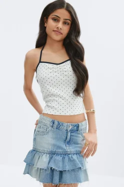 Y denimdoll frill skirt