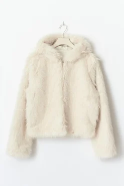 Y faux fur hood jacket