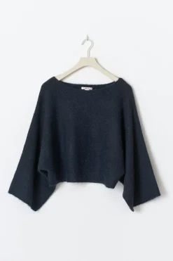 Y knitted poncho sweater