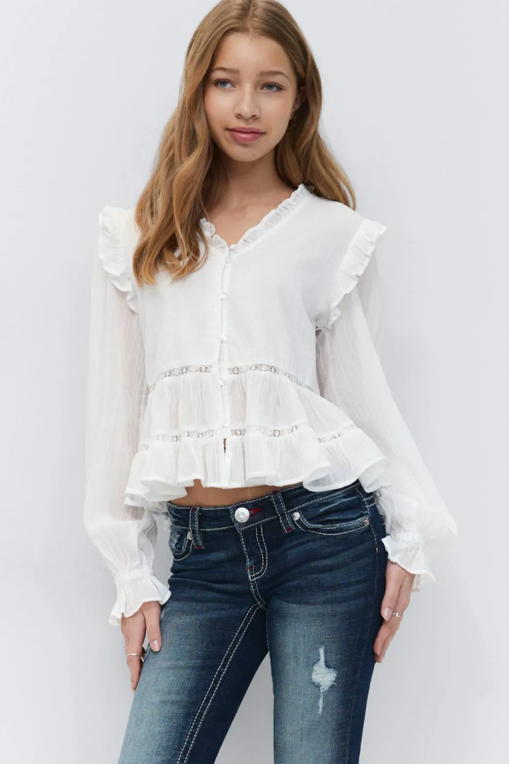 Y long sleeve blouse
