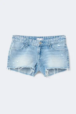 Y sparkle low denim shorts