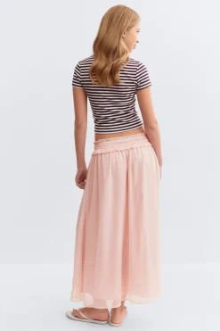 Y tassel chiffon skirt